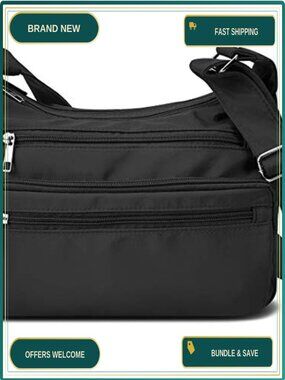VOLGANIK ROCK RFID Nylon Multi Pocket Crossbody Bag Travel Handbag
